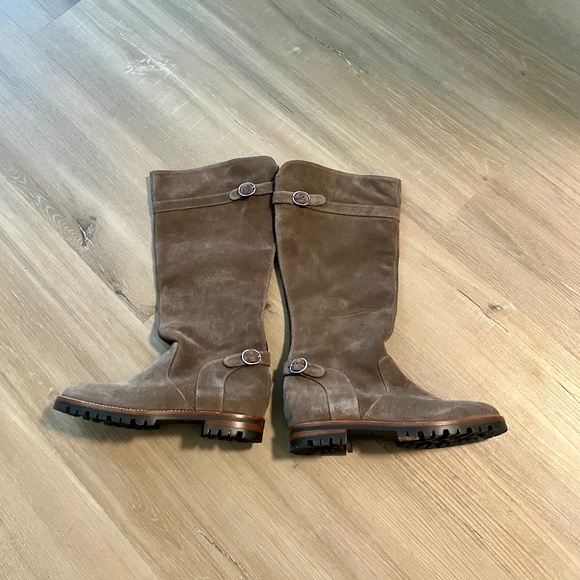 Manolo Blahnik Baffin Suede Riding Boots - Picture 3 of 7